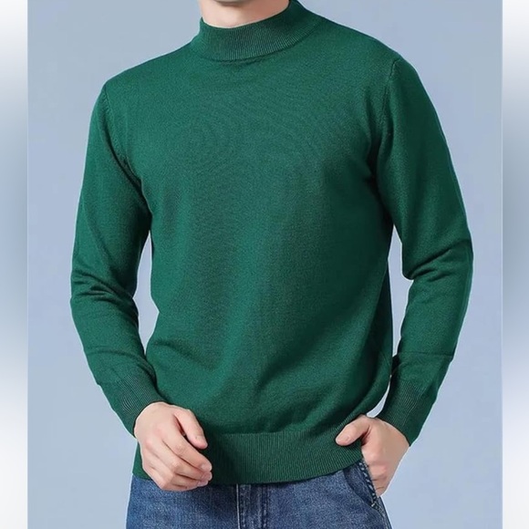 Newcome Robb Buffalo Made in Scotland Green 100% Pure Cashmere Sweater Sz 42 Men - Picture 1 of 12